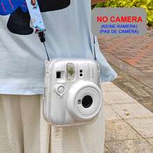 Camera Case For Fujifilm Instax Mini 13 Instant Camera, Mini 13 Camera Protective Case,PC Color Clear Hard Case For Travel With 2 Picture Frames 2x3/10 DIY Stickers/Strap (No Camera) - View 5