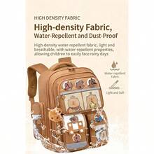 3D Game Backpack Set - New Year Gift For Pupils, Large Capacity School Bag With Lunch Bag - Orange - View 3