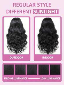 Tóc giả nữ 24 inch màu đen tự nhiên, sóng body, tóc Brazil nguyên chất pha trộn, mật độ 200%, 13x4 HD Lace Front, 5x5 không keo, ren cắt sẵn, nhổ sẵn với tóc con, dùng đeo hàng ngày, cho tiệc Halloween và Giáng sinh, làm quà tặng - Tự nhiên & Đen - Xem 11