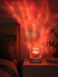 16 Colors Water Ripple Projection Light, Aurora LED Atmosphere Night Light, With Remote Control And Touch Switch, USB Powered Dynamic Mood Light, Suitable For Bedroom Room Decoration, Party, Bar - Multi-color light - View 12