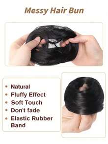 Straight Hair Bun For Women, Elastic Band Synthetic Fiber Hair Bun, Hair Ring, Hair Accessory, Bun Wrap, Donut Bun Accessory For Daily Use, Hair Styling Set, Hair Tool Set - Multicolor - View 2