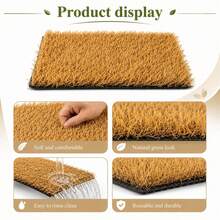 Comfortable PE Turf Bedding, 30*30cm Washable Nesting Mats 10pcs For Chicken And Small Pets - Yellow - View 4
