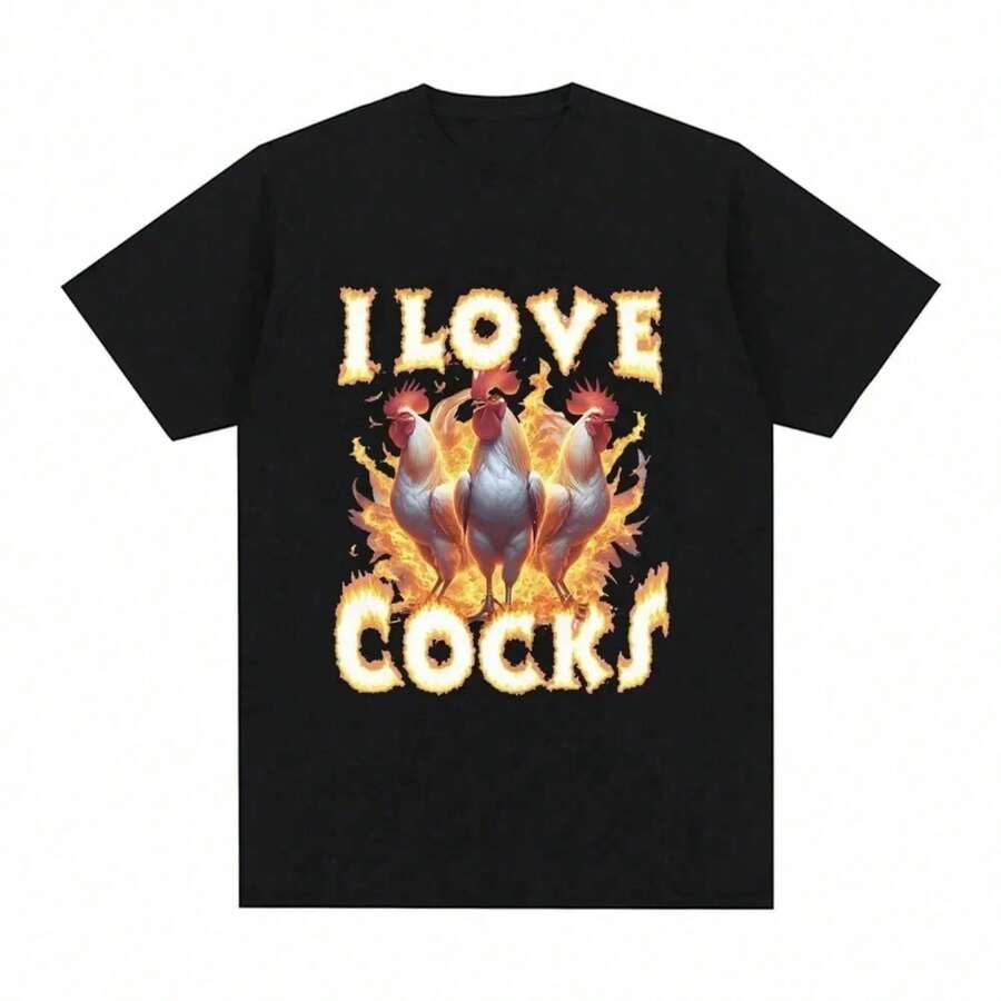1 Piece Women's Funny Cat Meme T-Shirts, Casual Short Sleeve Tees, Streetwear Tops, Vintage Y2K Graphic Tees, 180g, 100% Cotton. - 黑色 8 - 查看 1