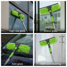 2 In 1 Telescopic Extendable Window Cleaner Equipment Glass Cleaning Squeegee - Green - View 4