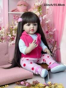 NPK 22 Inch Reborn Baby Girl Full Body Vinyl Doll Betty Waterproof Bath Toy Christmas Gift - As Shown - View 2