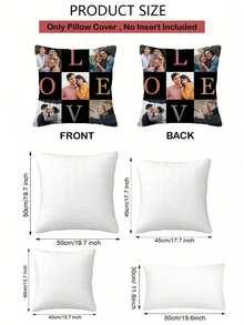1pc Double-Sided Customized Photo Print Pillowcase, Holiday Gift Custom Pattern Pillowcase, For Family, Friends And Yourself - Pink - View 8