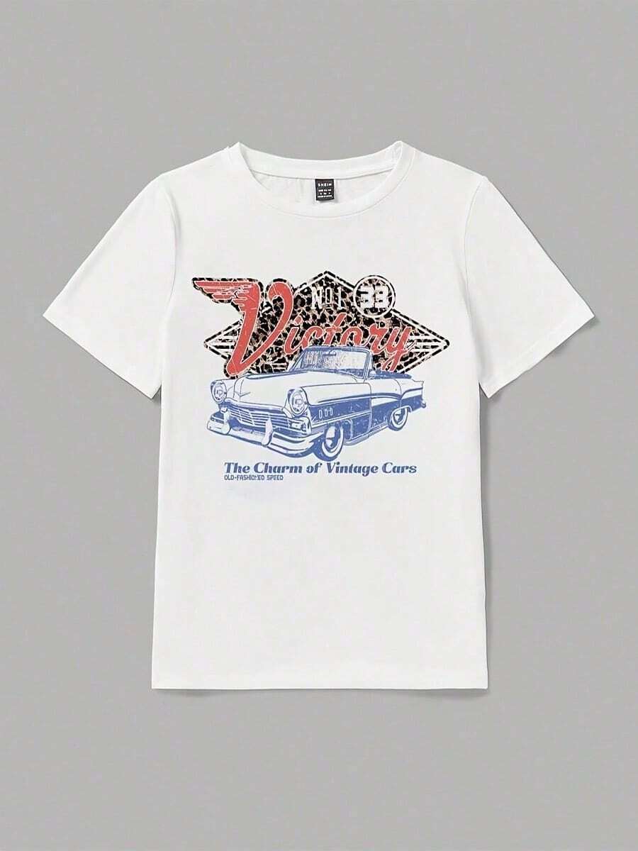 1-Piece "Drumline" Music Themed T-Shirt, 100% Cotton, With Drums Text (Bass, Snare, Quad) And Drum Silhouette Details, Crew Neck Tee For Marching Band Performances And Music Conc - 白色 21 - 查看 1