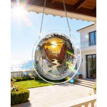 Acrylic Puzzles Suncatcher Window Hanging, 83 Pieces 7.4 Inch Sun Catcher Acrylic Puzzles Garden Decoration For Women Men Mom Birthday Gift Home Decor (Dawn Flower) - 洞穴裏的黎明 - 查看 2