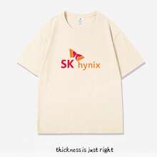 "SK HYNIX" Doppelseitig Bedrucktes T-Shirt Hochwertige Weiche Baumwolle Lässiges Kurzarm-Shirt  Unisex Tech-Top für Frühling und Sommer - 10 - Übersicht 5