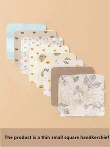 Set de 5 baberos/paños para alimentación/paños de eructos surtidos para bebé - Multicolor - Ver 9
