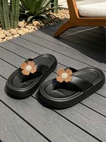 Soft And Light EVA Thick-Soled Slippers, Walk Lightly Comfortable All Day Long - Black - View 5