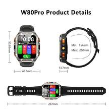 Jam Tangan Pintar Olahraga Luar Ruangan Layar Sentuh Penuh HD 1,91 inci, Waktu Siaga Lama dengan Baterai Besar, Lampu Senter LED & Kompas Terintegrasi, GPS Presisi Tinggi, Terjemahan Suara & Asisten AI, Jam Tangan Pintar Unisex Kompatibel dengan iOS & Android - Hitam - View 8