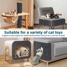 Almohadilla autoadhesiva para arañar gatos, tablero multifuncional y duradero para arañar gatos, alfombra interactiva para escalar gatos, decoración del hogar de poliéster resistente al desgaste, protector de pared y muebles antiarañazos, pegatina de protección contra arañazos para gatos para sofá, pared, etc. - 30*60 cm - Ver 4
