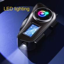 2pcs Q58 Max Motorcycle Helmet Bluetooth Intercom, IP65 Waterproof, 500m Intercom Range, Mixed Music Sharing, LCD Screen, LED Flashlight, Support Mixing, Music Sharing, EQ Sound Effects, Max 32GB TF Card, Suitable For Full-Face And Half-Face Helmets (This Product Does Not Include Memory Card) (Only Supports Communication Between The Same Model Intercom, Does Not Support Connection With Other Intercom Models) - Q58-mAX - View 9