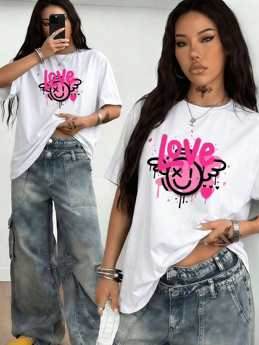 Plus Size T-Shirts - Black - View 1