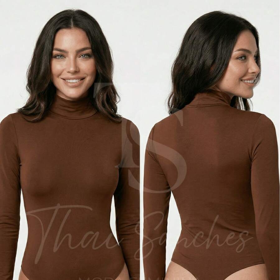 Women Bodysuits - Rust Brown - View 1