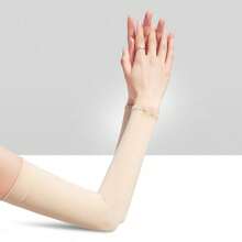 1/2/3/5 Pairs Women's Sun Protection UV-Resistant Long Solid Color Straight-Cut Skin-Tone Arm Sleeves, Thin Invisible Natural Skin-Tone, Unisex Teenager Sun Protection Breathable Sports Sleeves With Thumb Holes, Ultra-Thin Breathable Cool Comfortable, Suitable For Outdoor Sports, Cycling, Running, Travel - One Size - View 4