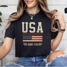 USA Flag Shirt, Vintage 4th of Julhirt, Big USA hirt, USA  Shirt,  Usa Flag Tee, Usa  guf - Negro - Ver 1