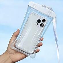 1件 IPX8 防水透明手機防水袋，通用浮力防水袋，兼容 Phone 15/14/13 Pro Max、S24/S23，觸控螢幕手機保護套，適用於海灘、游泳、潛水、度假、水上運動、雨天、黑色、船旅、泳池派對等，輕巧便攜，支持靈敏觸控螢幕，夏季必備防水用品，專為夏季戶外使用設計，旅行必備，夏令營必備，游泳必備，夏季必備，學校用品，學生用品 - A - 查看 8