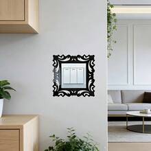 4pcs 15x15cm Switch Wall Stickers, Mirror Style Frame Design - Self-Adhesive Stickers, Suitable For Home Decor, Living Room, Shop, Bedroom Wall Decoration - Multicolor - View 10