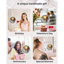 Acrylic Puzzles Suncatcher Window Hanging, 83 Pieces 7.4 Inch Sun Catcher Acrylic Puzzles Garden Decoration For Women Men Mom Birthday Gift Home Decor (Dawn Flower) - 洞穴裏的黎明 - 查看 7
