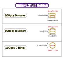 HSDOUBLE 300pcs/Pack Metal Bra Rings, Sliders, Bra Strap Hooks, Adjustable Buckles, Lingerie Strap Adjustment Accessories, Used For Lingerie Swimwear Adjustment Sewing Accessories - 300pcs - View 30
