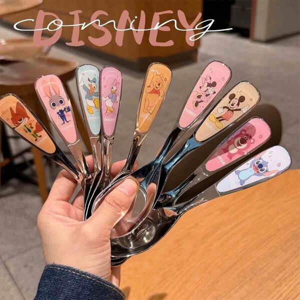 Disney Judy Nick Oval Soup Spoon, Spatula, Fork - 304 Stainless Steel Small Spoon, Rice Spoon - New Product