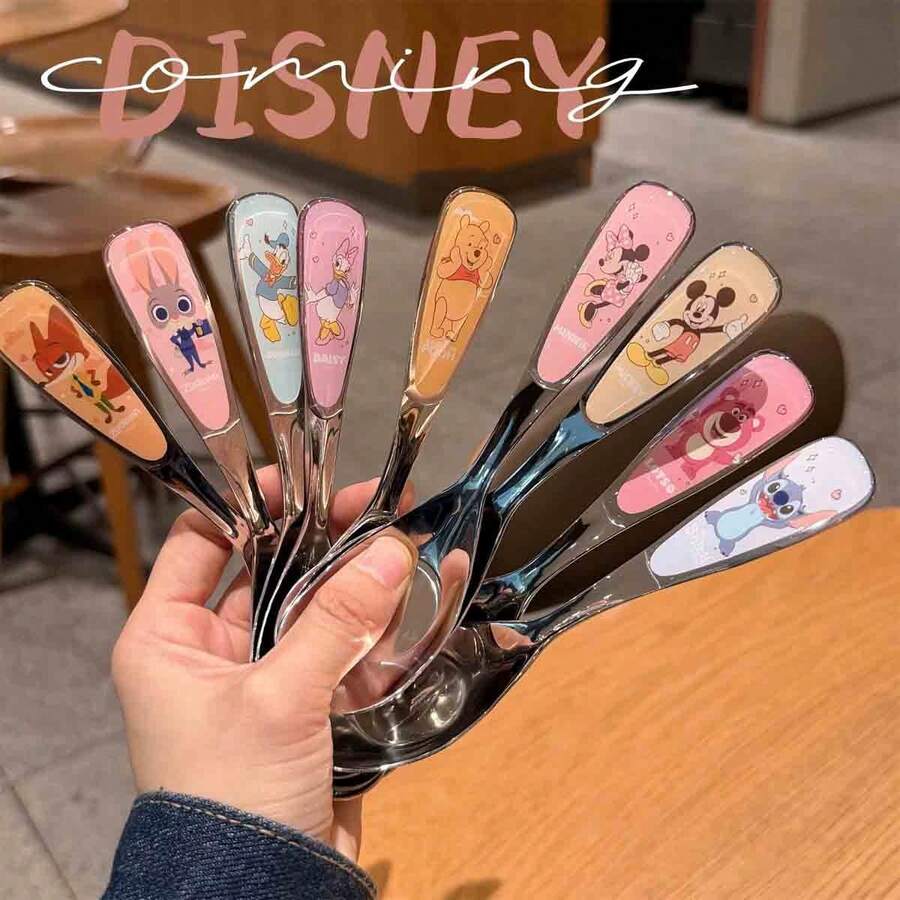 Disney Judy & Nick 橢圓湯匙、刮刀、叉子-304不鏽鋼小湯匙、飯勺-新品上市 - 查看 1