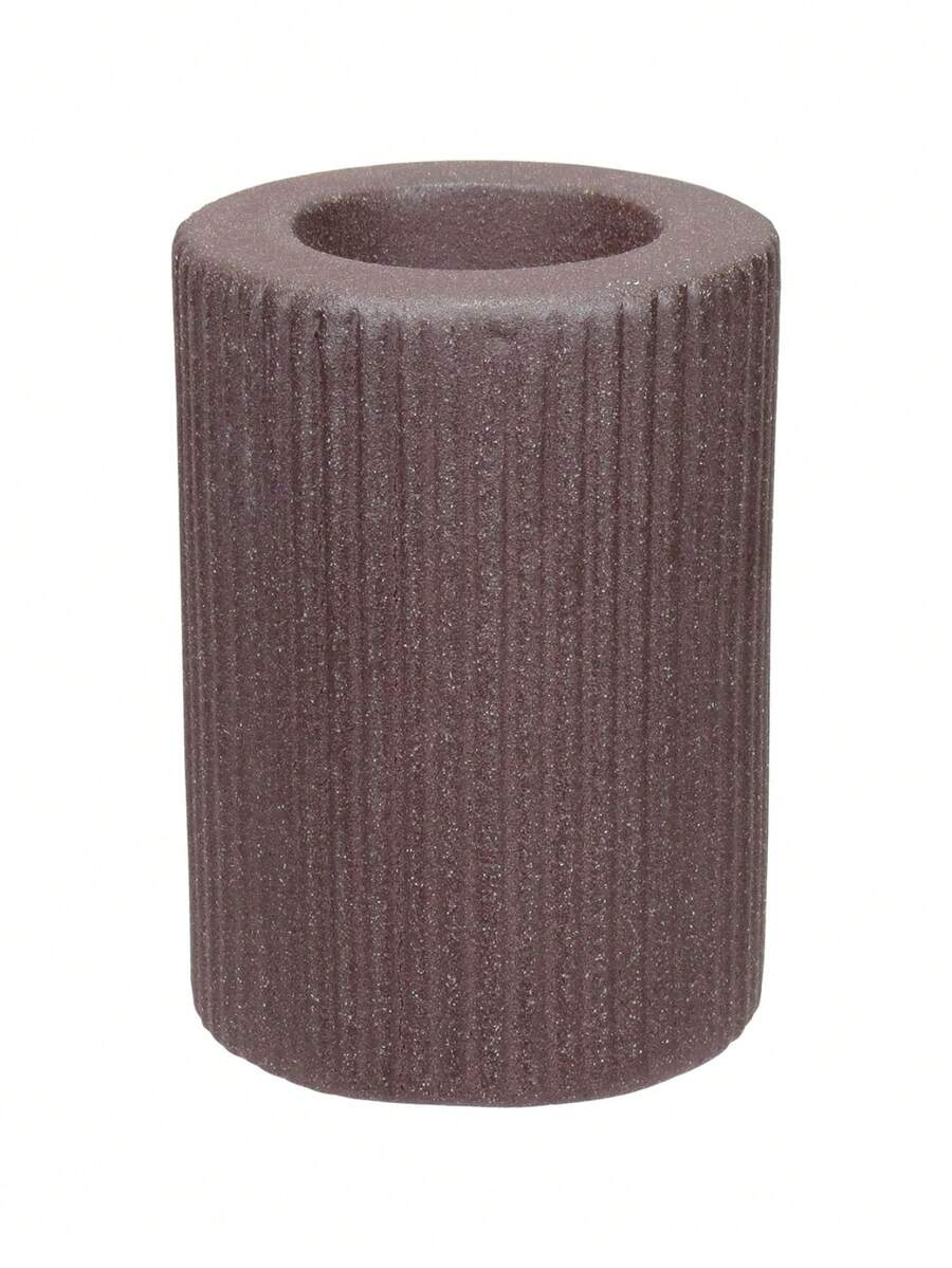 CASTIÇAL DECORATIVO PORTA VELA SUPORTE HOME&CO CERÂMICA 10x7x7cm MARROM - Tamanho Único - Visão 1