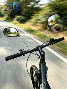 1 par backspeglar för mountainbike, reflekterande cykelspeglar, utomhuscyklingutrustning, enkel installation, platt spegel, elcykel, motorcykel, skoter, universell passform för flera modeller - Multifärgad - Visa 3