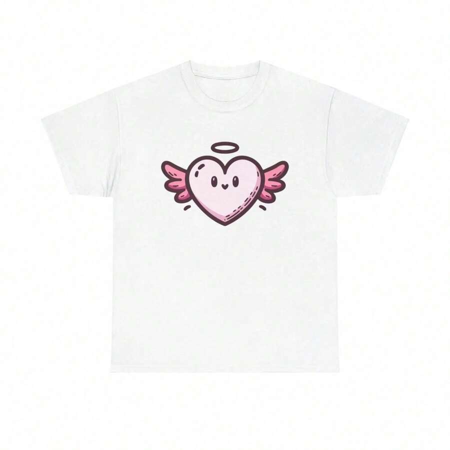 1 Piece Men's And Women's Casual American Style Loose Fit Short Sleeve T-Shirt, Thick Cotton, Summer Brand, Couple's, Personality, 180g, 100% Cotton. - 白色 5 - 查看 1