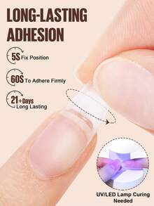 TOMICCA 15ml/1PC Nail Glue – Fast-Curing Under LED/UV Lamp, Soak-Off Removable, Long-Lasting Adhesive For Nail Art & DIY Home Salon - NAIL GLUE - View 4