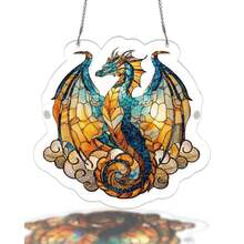 Acrylic Puzzles Suncatcher Window Hanging, 83 Pieces 7.4 Inch Sun Catcher Acrylic Puzzles Garden Decoration For Women Men Mom Birthday Gift Home Decor (Dawn Flower) - 海火龍 - 查看 9