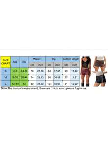 Womens Mini PU Leather Shorts Casual Stylish Solid Color Zip Side Mid Rise Shorts For Daily Life Party And More - 巧克力棕 - 查看 7
