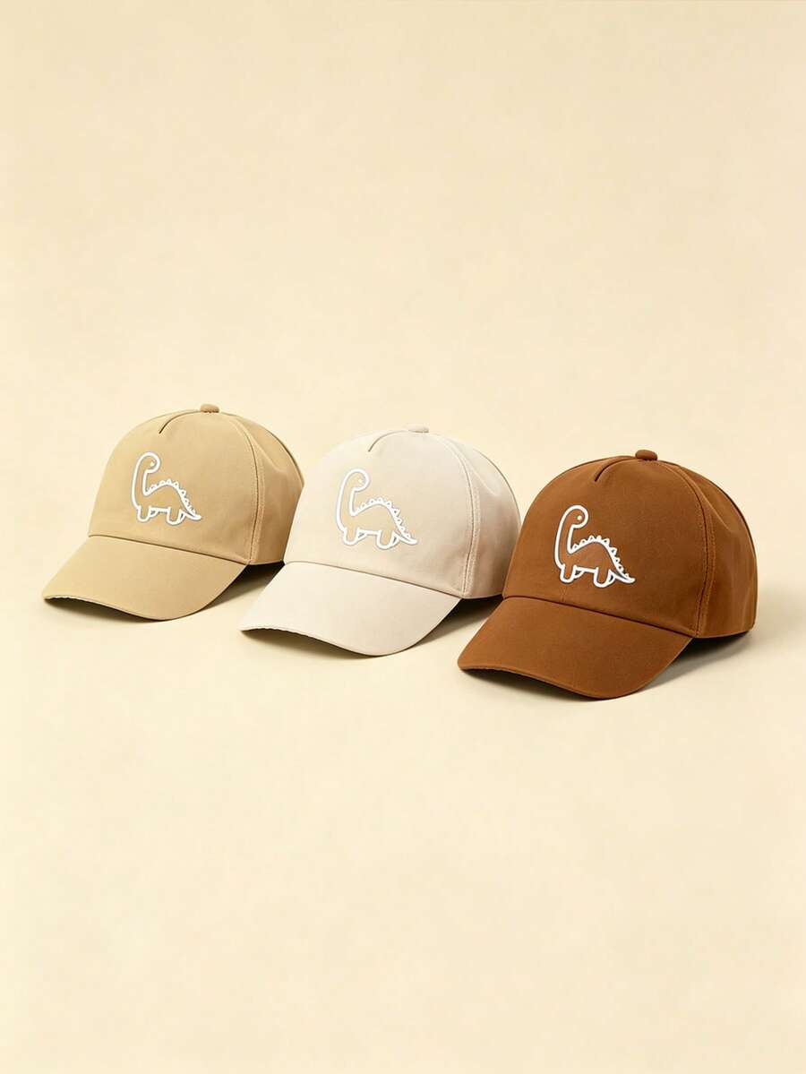 1/2 buah Topi Baseball Motif Dinosaurus Hewan Lucu, Lembut dan Dapat Diatur, Cocok untuk Balita Perempuan dan Laki-laki, Musim Semi, Musim Gugur, Musim Panas, Kasual Sehari-hari, Pesta, dan Bermain