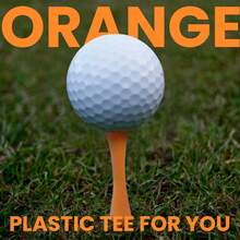 FINGER TEN Plastic Golf Castle Tees Value 10 Packs, Bright 2 3/4 Inch Orange & 2 1/4 Inch Pink With Step Down Design & Consistent Height For Men Women Golfers - Orange - View 6