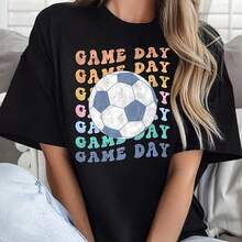 Oversized R Soccer Mom T-Shirt  Vintage Ste Tee - Negro - Ver 1