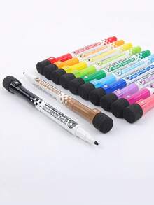 1/8/12/20pcs Colorful Whiteboard Markers With Magnetic Eraser, Easy To Erase Dry-Erase, Magnetic Attachment, 1-2mm Bullet Tip, Washable, Suitable For School Classroom, Teacher Office, Student Back To School - Whiteboard Pen - View 2