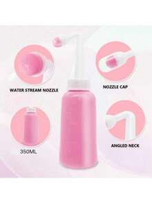1pc Portable Travel Perineal Wash Bottle, Leak-Proof Female Cleansing Spray Bottle, Large Capacity Handheld Portable Bidet Washer, 350ML, Random Style Packaging Box And Bag - Multicolor - View 4