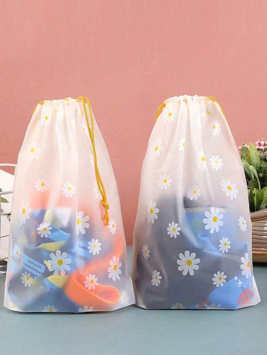 Travel Drawstring Plastic Bags, Cosmetic Bags, Underwear And Socks Travel Storage Bags, Clothing Storage Bags Travel Bag Set, Travel Storage Bag Set, Suitable For Travel, College Dorm, School Vacation, Suitcase, Luggage, Back To School Travel Essentials, Travel Accessories, Dorm Essentials, Storage Bags, School Storage Bags. Storage Pouches - Multicolor - View 1