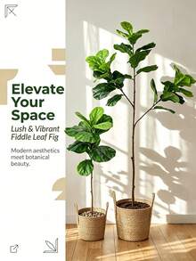 140cm Artificial Tropical Banyan Tree, Artificial Large Leaf Nandina Branch, Plastic Palm Tree, Plastic Lacquer Tree Plant; Tall Green Banyan Tree Plant, Suitable For Home Garden Office Decoration, Without Flower Pot, Random Delivery - Green - View 3