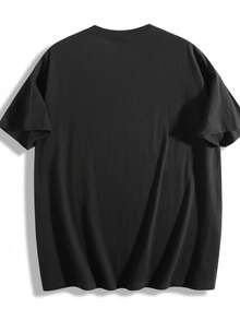 tela de mezcla de algodón, adecuada para fiestas de Navidad, diseños de San Valentín y conjuntos de Año Nuevo, lavable a máquina, apta para todas las estaciones, disponible en tallas L-5XL. - Negro - Ver 2