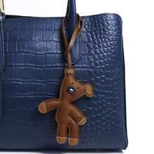 1pc Cute Brown Bear Keychain, Faux Leather Bag Charm, Adorable Cartoon Animal Pendant, Suitable For Backpack, Car Keys, Wallet Decoration, Unique Gift For Animal Lovers - Multicolor - View 8