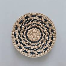 1/4/7/9/10Pcs Bohemian Wall Hanging Basket Decor, Cattail Woven Baskets Wall Decor, Boho Wall Decor, Round Farmhouse Wall Baskets For Rustic Home Kitchen Decor, Multiple Sizes - Multicolor - View 12