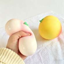 1pc Random Style Creative Stress Relief Squeeze Toy Music Peach Slow Rebound Office Stress Relief Squeeze Toy - Multicolor - View 7