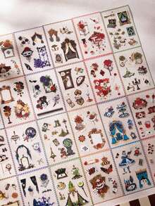 JotBox Alice In Wonderland Fairy Tale PET Sticker Book, Dreamy Wonderland Atmosphere Collage Decoration Creative Sticker Material - Alice's Journey - View 5