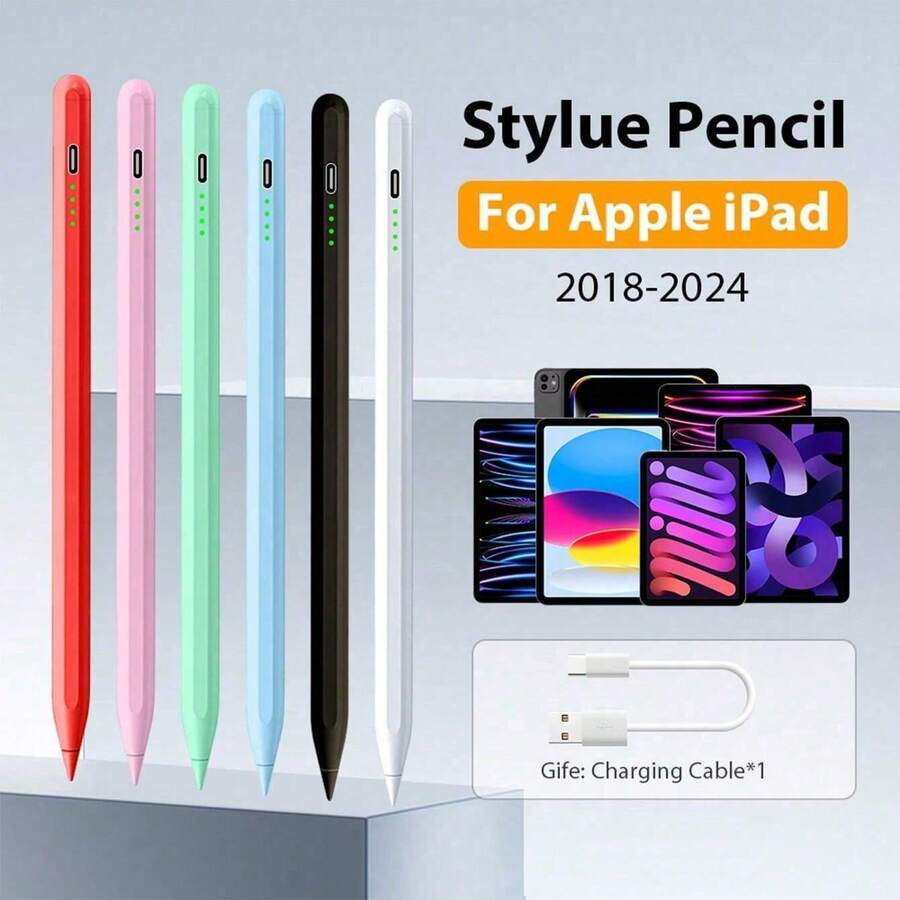 相容 Apple (2018-2024) 的觸控筆 | 傾斜感應、掌心拒斥、高精度,相容 iPad Pro/Air/Mini - 查看 1