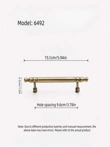 1pc Antique Style Embedded Metal Handle, Suitable For Drawers, Cabinets, Trash Cans, Comes With Installation Hardware, Painted Surface Finish, Suitable For Home Furniture - Bronze - View 26