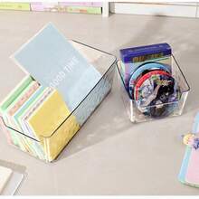 1pc Transparent Drawer Organizer Box For Desktop Organization - Small Compartment Storage Box - Stackable, Mix And Match - For Sorting And Categorizing Back To School Stationery Storage Box School Supplies - Square - View 7