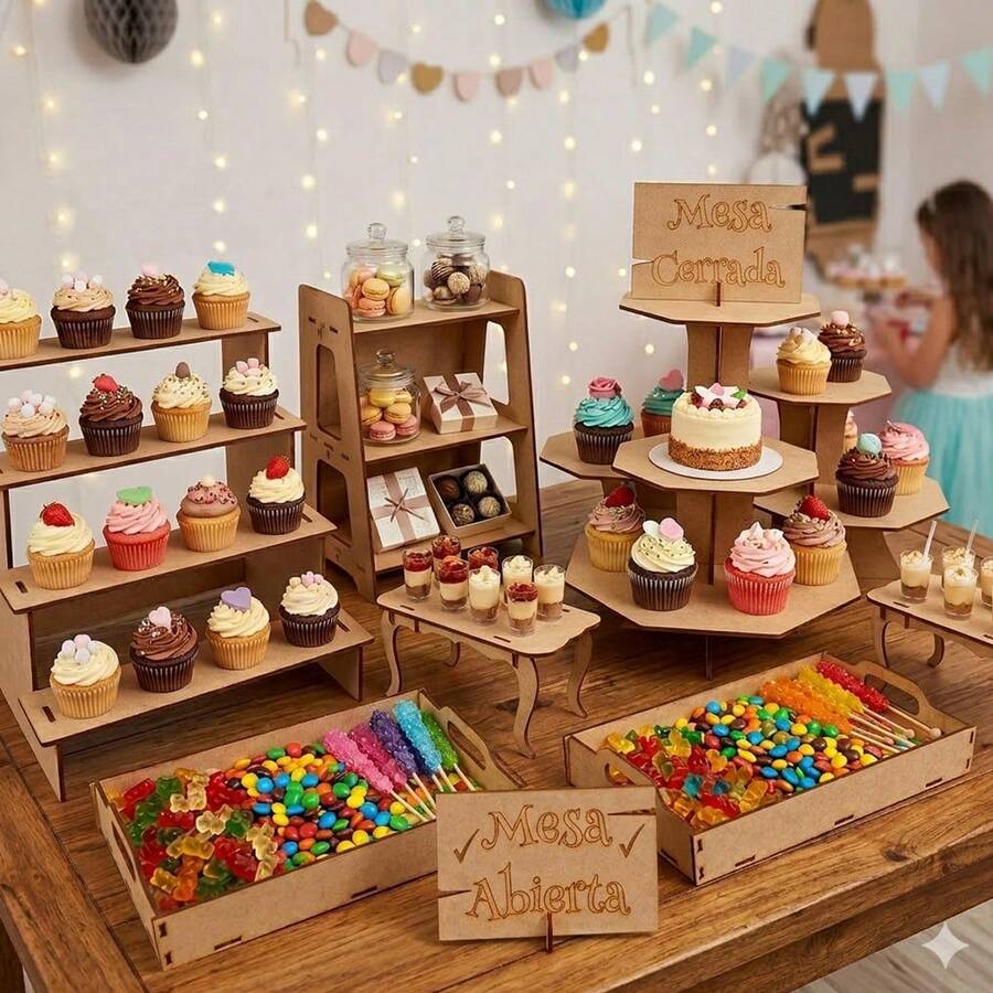 Rockkings Candy Bar 11 Pieces Model 8 For Candy Table Furniture - 卡其色 - 查看 1